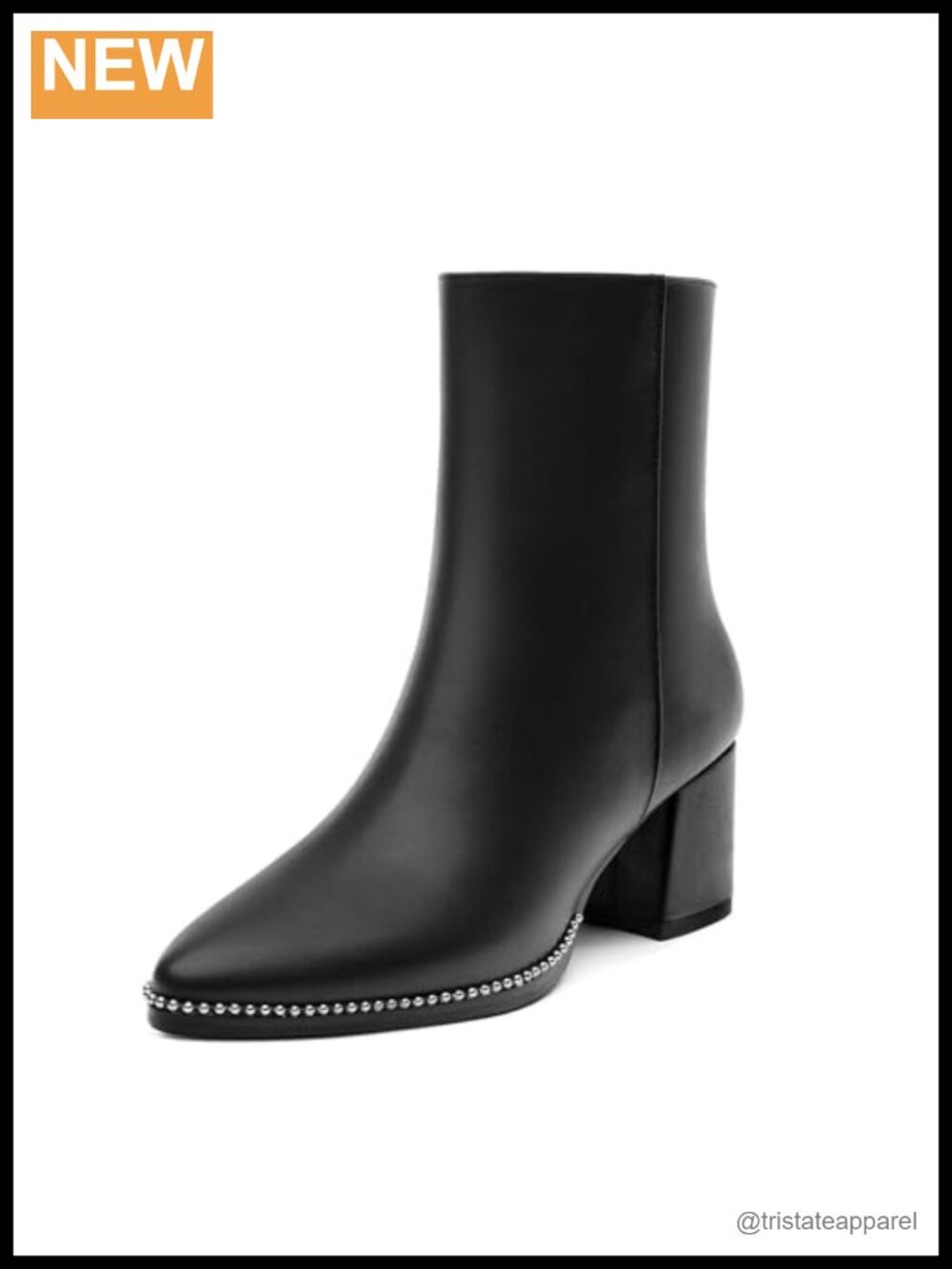 Women's Ankle Booties Heeled Block Heel 2.4 in Chunky Zipper Boots Work Shoes